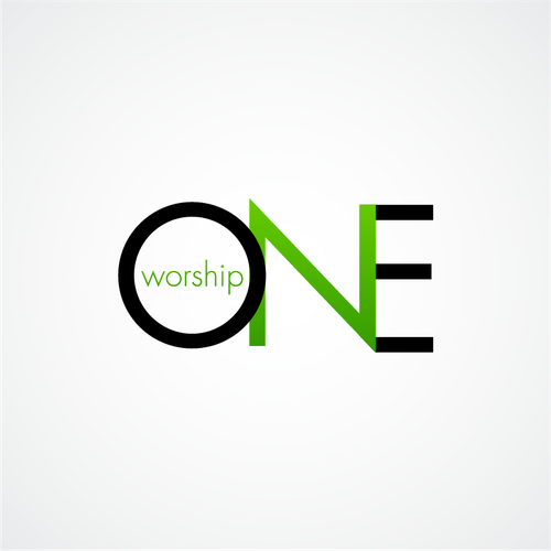 logo for ONE Worship Design by atsitra