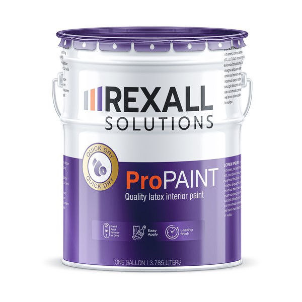 rexall solution paint pail label design