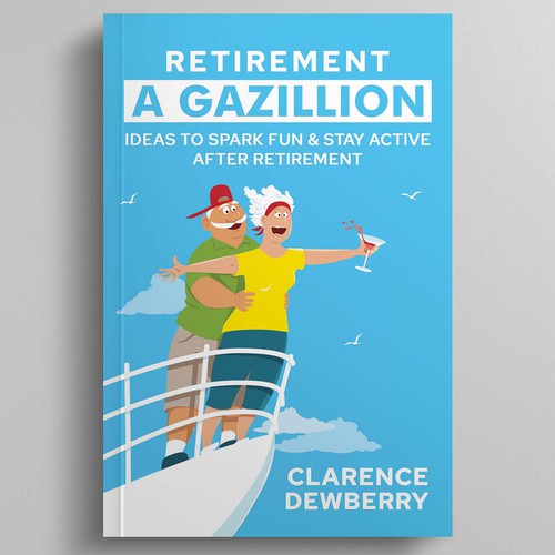 Retro book cover design about Retirement ideas to spark fun Design von Rezy