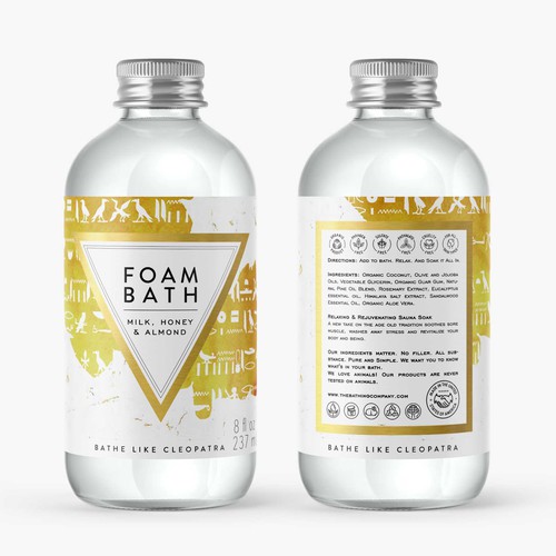 Foam Bath Bottle Labels Design by bcra