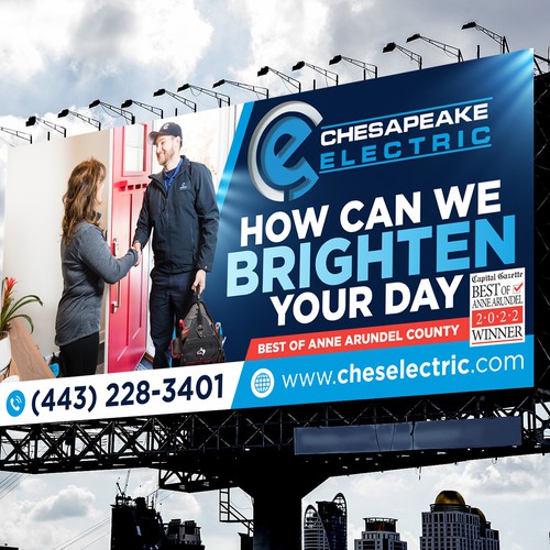 Chesapeake Electric Billboard Design by icon89GraPhicDeSign