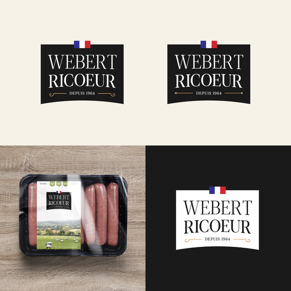 Création de logo d'entreprise familiale et locale en viande