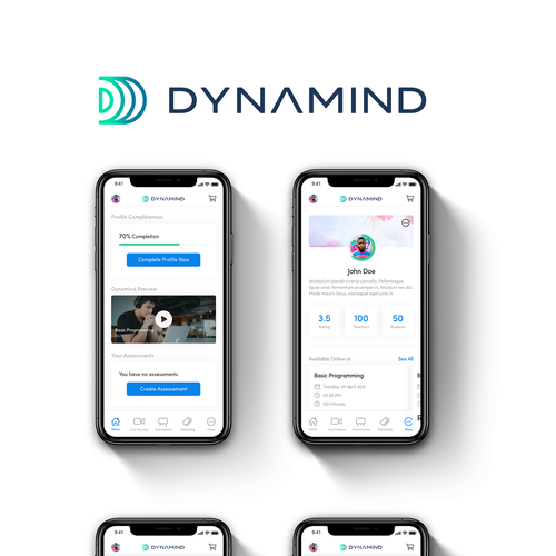 Mobile App Screens design for AI based Technology start up Design by rocktadiani