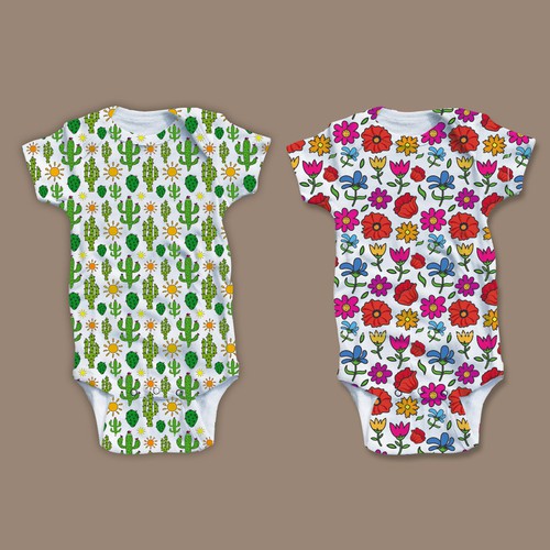 Illustrations to print onto a baby clothing- onesie, nursing cover, headbands, leggings..etc Design by olegtoka