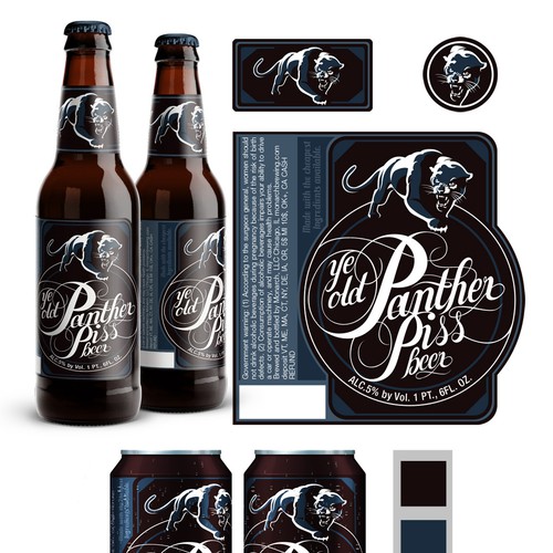 "Panther Piss" BEER Label - GuaranteedWinner - Blind, not private.   Get Pissed!   Design by Bence Balaton