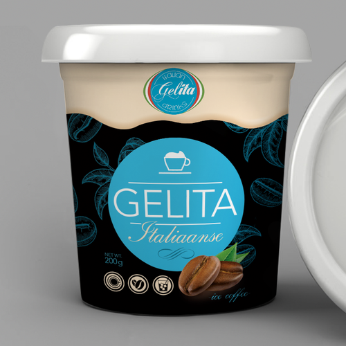 Italian Ice Coffee mix @ home  Label Design by garryveda.com