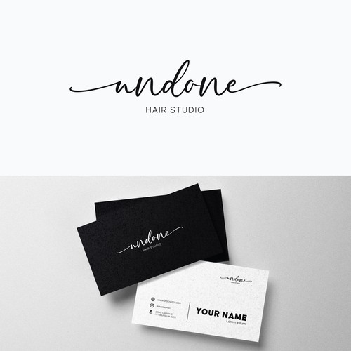 Luxury Hair Salon Logo and business card design Réalisé par Futsu No Ningen