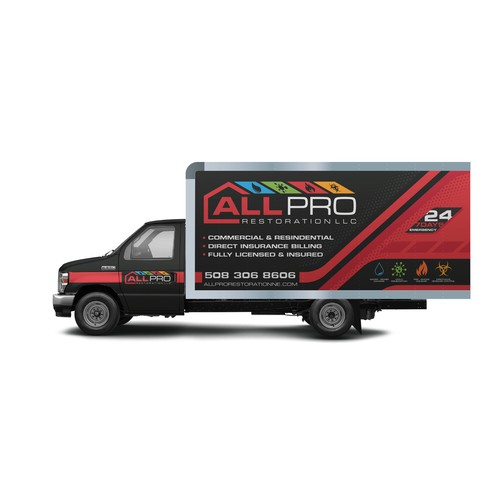 Design New vehicle Wrap for a Restoration truck di Priyo