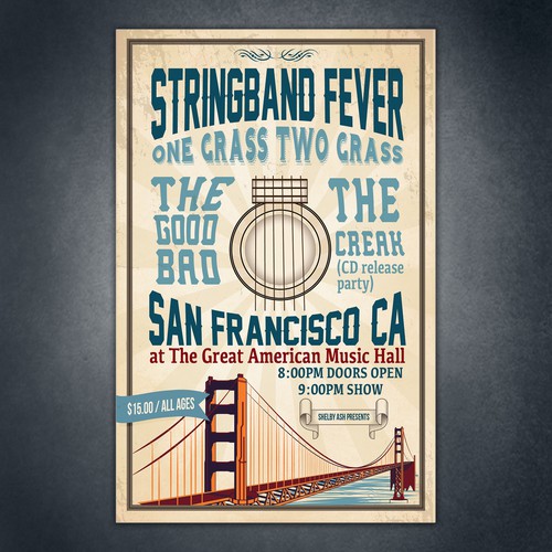 Music poster for one of San Francisco's oldest music venues Design by Stefanosp