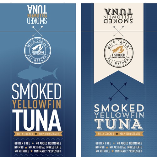 Help Re-Design the Packaging for FISH BOOM brand Smoked Fish Design by rali_