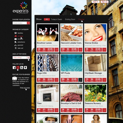 website design for experiris Ontwerp door EM Studio.