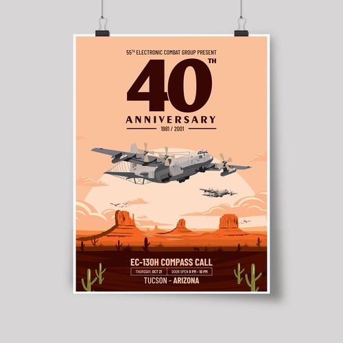 Air Force Flying Group 40th Anniversary Celebration Design by JeDsign