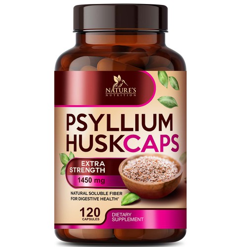 Natural Psyllium Husk Capsules Design needed for Nature's Nutrition Design by sapienpack