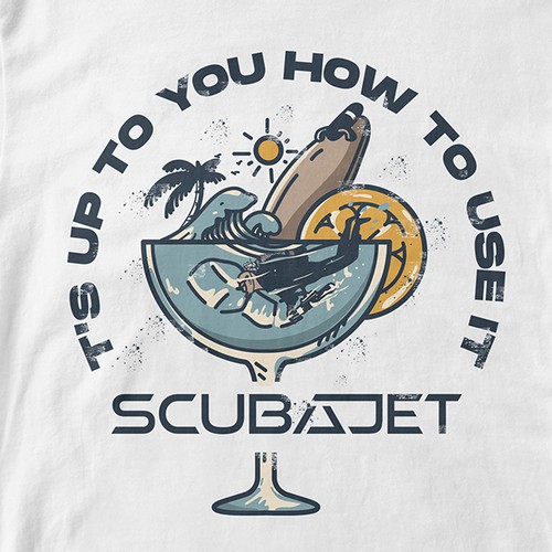 Design vincitore del contest "Scubajet - JET-Antrieb für SUP, KANU, DIVE - it's up to you how to use it!" realizzato da T-shirt