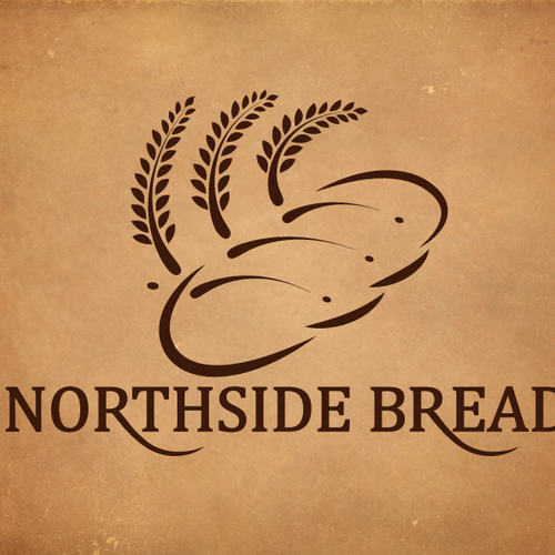 can you create a rustic logo for my bakery specializing in crusty, artisan bread? Design by JamieLoftus