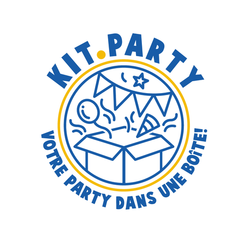 Design a fun logo for a businees offering a party in a box! Design by JairOs