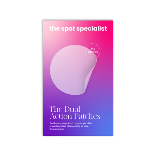 Pimple Patch PACKAGING to appeal to FEMALE BEAUTY user Design by Nikolas Elia
