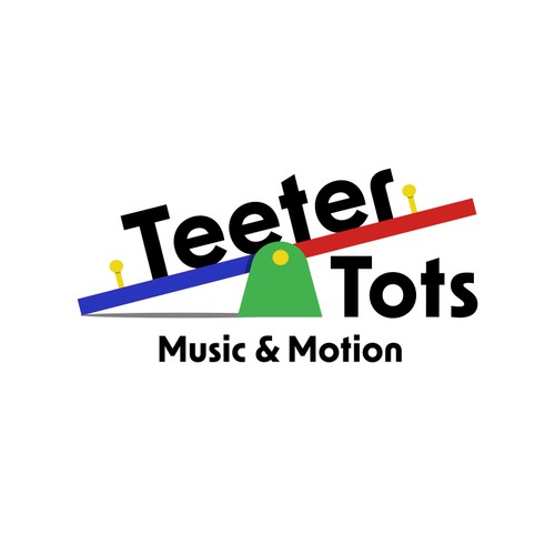 Teeter Totter meets Tumbling Tots - this logo is all about play! Design by Radiant1976