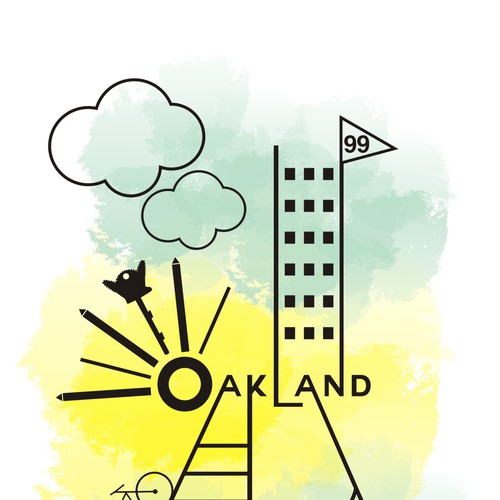 Community Contest: Create a great poster for 99designs' new Oakland office (MULTIPLE WINNERS!) Design por ∴ S O P H I Ē ∴