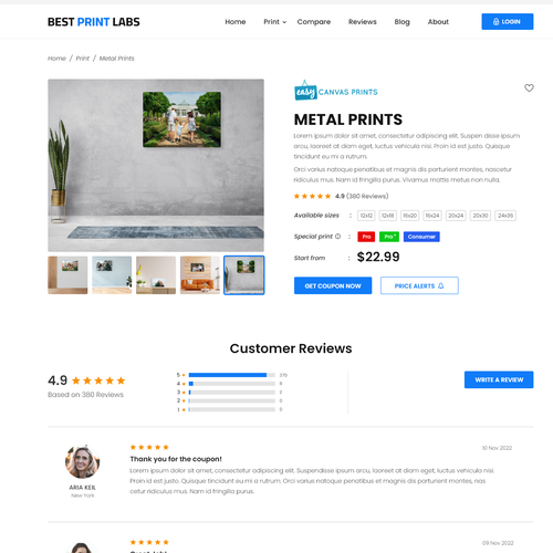 Design Print comparison website Design by don_is