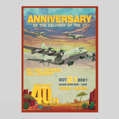 Air Force Flying Group 40th Anniversary Celebration Design by mehdi lachqar