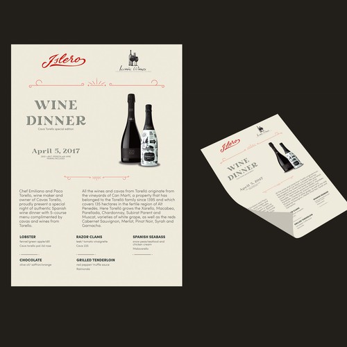 Tasting Menu Design Design by dev_dmitry