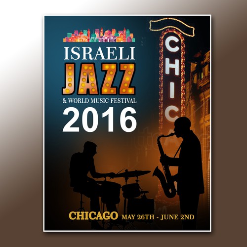 Israeli Jazz and World Music Festival Design by oedin_sarunai