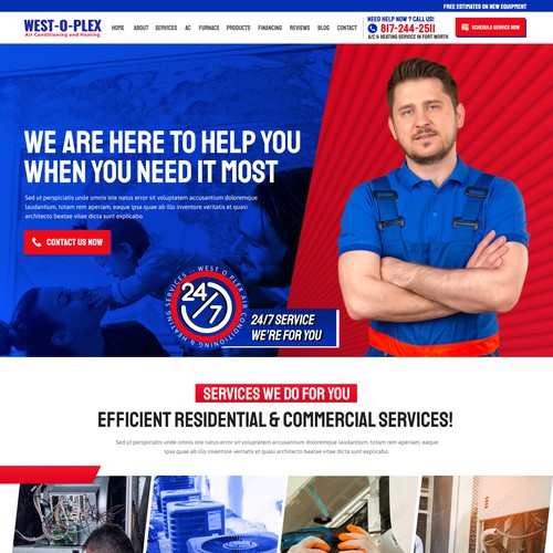 Create a custom and powerful HVAC businesses website homepage! Design by creatsoul