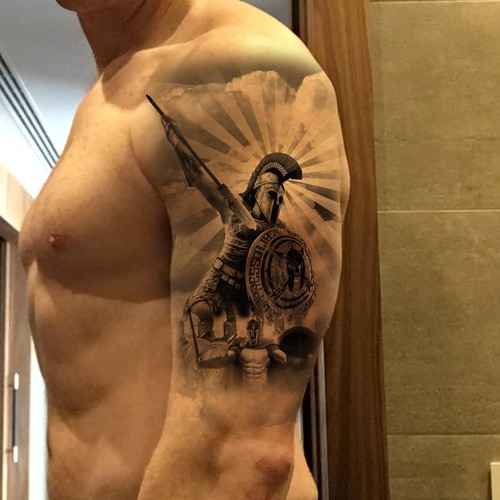 Spartan Tattoo Design by melihyalin