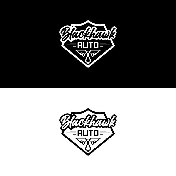 logo concept for black hawk auto