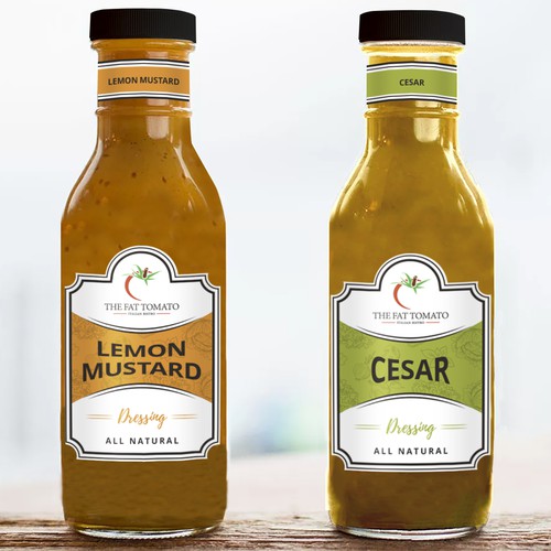 Italian Bistro needs a sleek salad dressing label design Product
