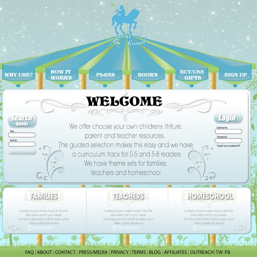 Creative Web Design for Start Up Children's Book Company Diseño de Rising Phoenix Studios