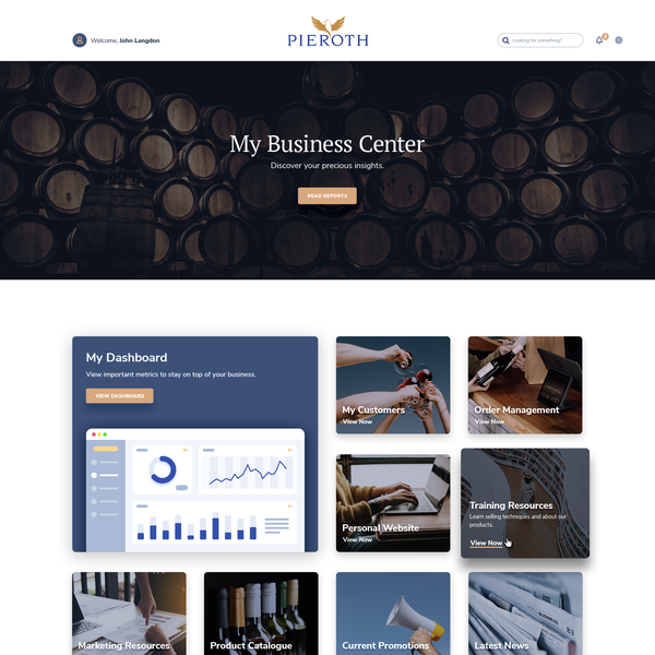 Design by vedeci™ titled "Home page design for Pieroth Wein AG"