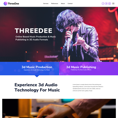 Design Design a website for a music production company... por Obizzy