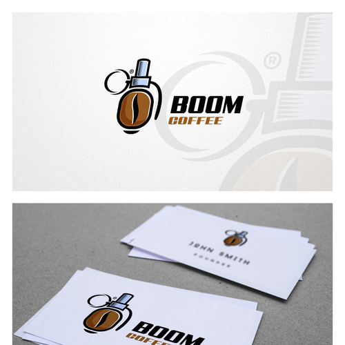 logo for Boom Coffee Diseño de Rom@n