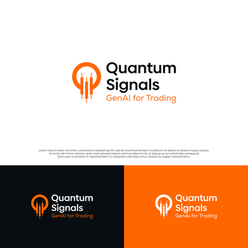 Logo for software company that does GenAI + Quantum for Trading - Quantum Signals Design by dir.de