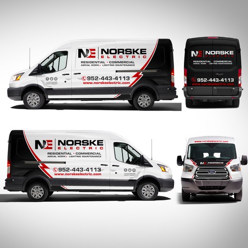 Van Wrap for Electrical Company - Logos and Specs attached! Design by J.Chaushev