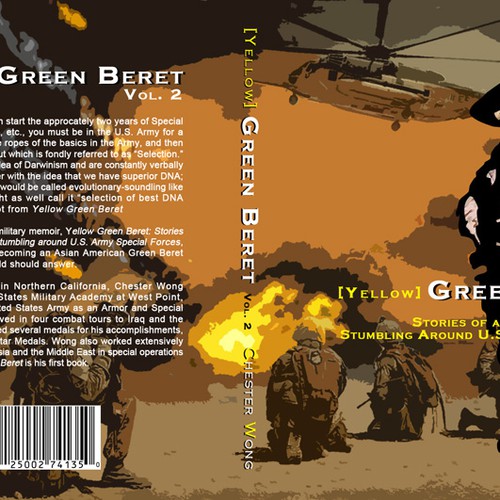 book cover graphic art design for Yellow Green Beret, Volume II Design von hellopogoe