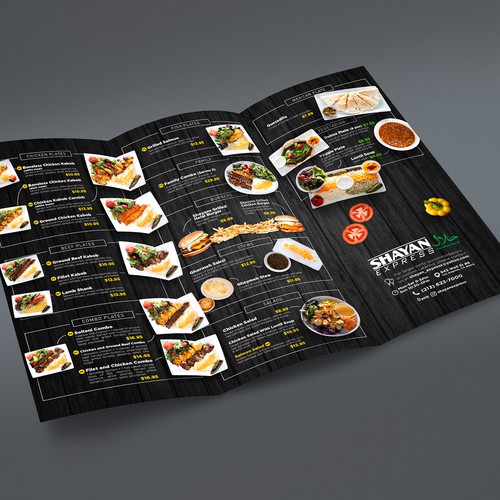 Design a menu for middle eastern restarant Design by Levy Camara