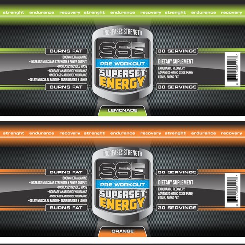 Create a Pre-Workout Label For SSE Design by MA©