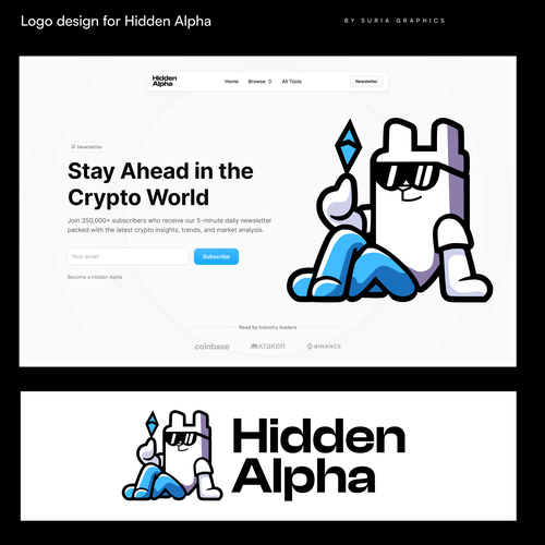 Design a modern degen logo for a crypto newsletter Design by Y. Suria