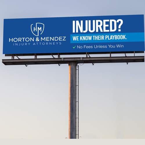 Personal Injury Lawyer Billboard Design Showdown! Design by Kosmos Creatives