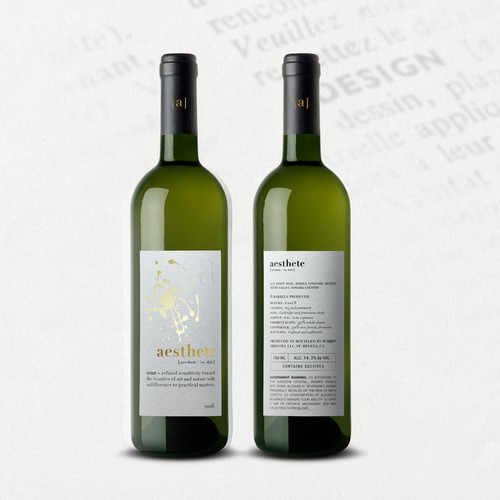 Minimalistic wine label needed Réalisé par O Ñ A T E