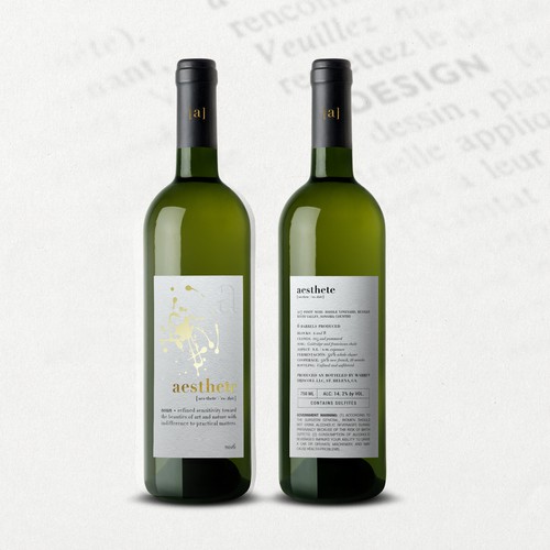 Minimalistic wine label needed Design by O Ñ A T E