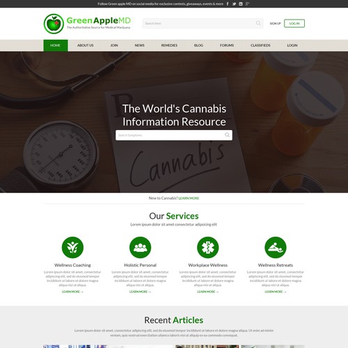 Create Green Apple MD's web design! Design by OMGuys™