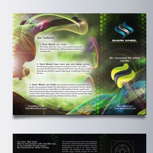 WE REINVENTED THE WHEEL! Help us create a unique brochure.. Design by Wilson López Ajtun