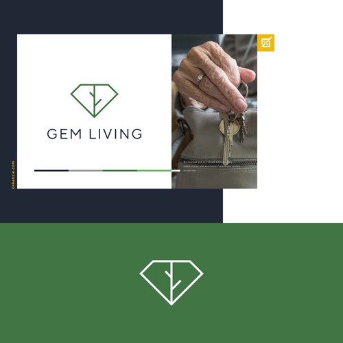 Geometrical, minimalist, modern brand design for Gem Living Design by John3:16✅