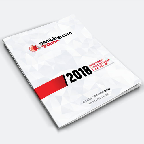 Annual Report Cover for Gambling.com Group Design von Bennah