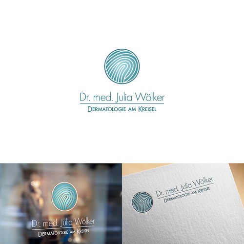 "Abstrahierter Fingerabdruck für Hautarztpraxis als Logo gesucht" winning Logo design by bpmc