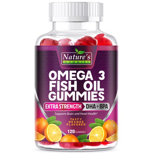 Tasty Omega 3 Fish Oil Gummies Design needed for Nature's Gummies Design by agooshe